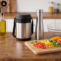Anupam insulated lunch jar and stainless steel bottle kitchen use