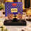 Anupam Jasmine black and rose gold serving tray set with four lidded containers