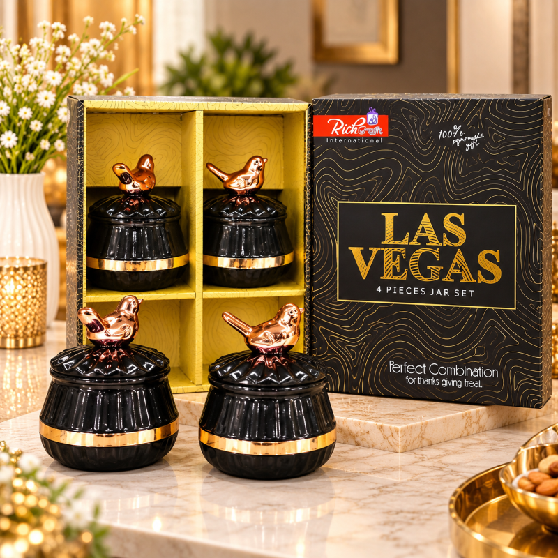 Anupam Las Vegas premium 4 piece ceramic jar set