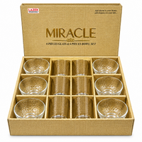 Anupam Miracle 12 piece glassware set with 6 glasses and 6 bowls