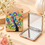 Anupam Colourful Blossom Tree Cork Finish Pocket Mirror, Folding Dual Mirror for Handbag, Makeup & Travel, image 1