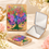 Anupam Vibrant Floral Bouquet Cork Finish Pocket Mirror, Folding Dual Mirror for Handbag, Makeup & Travel, image 1