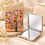 Anupam Colourful Heart Leaf Tree Cork Finish Pocket Mirror, Folding Dual Mirror for Handbag, Makeup & Travel, image 1