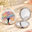 Anupam Colourful Blossom Tree Round Compact Round Pocket Mirror, Folding Dual Mirror for Handbag, Makeup & Travel, image 1