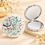 Anupam Pastel Tree of Life Round Compact Round Pocket Mirror, Folding Dual Mirror for Handbag, Makeup & Travel, image 1
