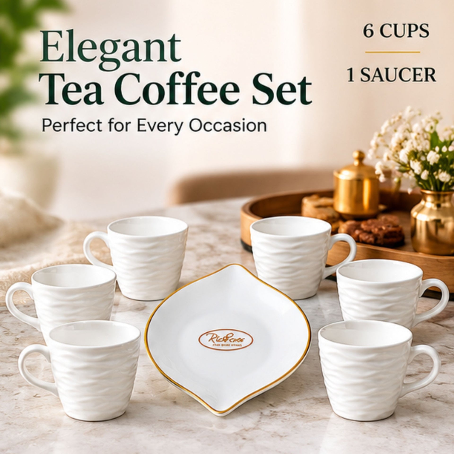 Anupam Rich Craft bone china tea coffee set lifestyle view