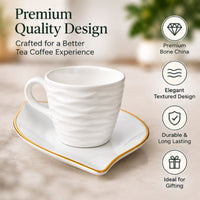 Anupam Rich Craft bone china tea coffee set features