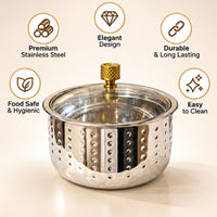 Anupam Rich Craft stainless steel casserole features image