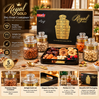 Anupam Royal Gold 4 plus 1 dry fruit container set premium lifestyle view