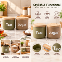 Tea and Sugar canister set multi-view lifestyle