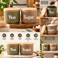 Tea and Sugar canister set premium kitchen use