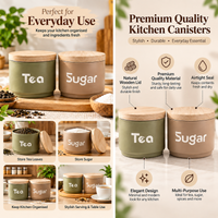 Tea and Sugar canister set stylish functional storage jars