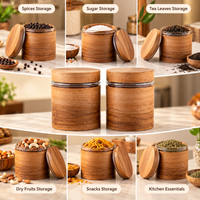 Anupam wooden storage jars multipurpose uses