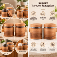 Anupam premium wooden storage jars features