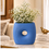 Anupam Premium Graceful Modern Blue Circular Pattern Ceramic Vase Without Flower Stick - Navy Blue (Pack of 1)