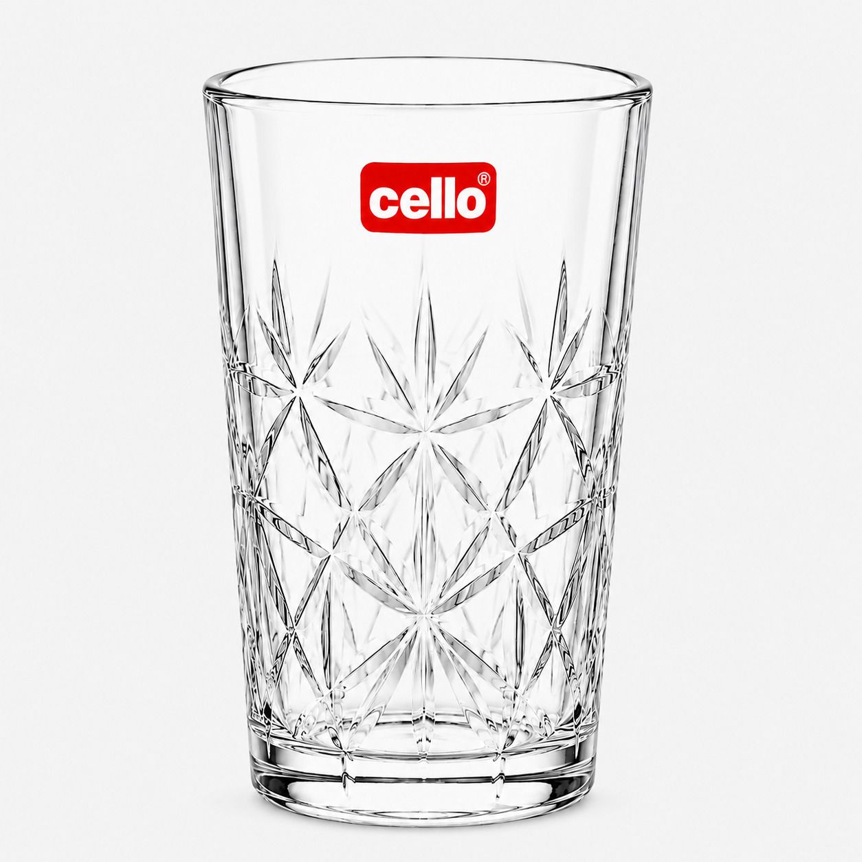 Anupam Cello Hi-Swirl 275 ml Clear Glass Tumbler Set of 6