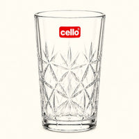 Anupam Cello Hi-Swirl 275 ml Clear Glass Tumbler Set of 6