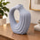 Modern Loop Ceramic Flower Vase, Black Grey White Decorative Vase for Home Décor, Table Décor & Gifting