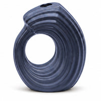 Anupam Premium Elegant Modern Blue Circular Cutout Ceramic Vase Without Flower Stick for Home Decor Gift Items - Multicolor (Pack of 1)