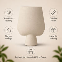 Modern Pedestal Ceramic Flower Vase, Multicolour Decorative Vase for Home Décor, Table Décor & Gifting (Flower Stick Not Included)