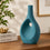 Anupam Premium Stunning Modern Teal Blue Ceramic Bottle Vase Without Flower Sticks for Home Decor Gifts Item - Pack of 1